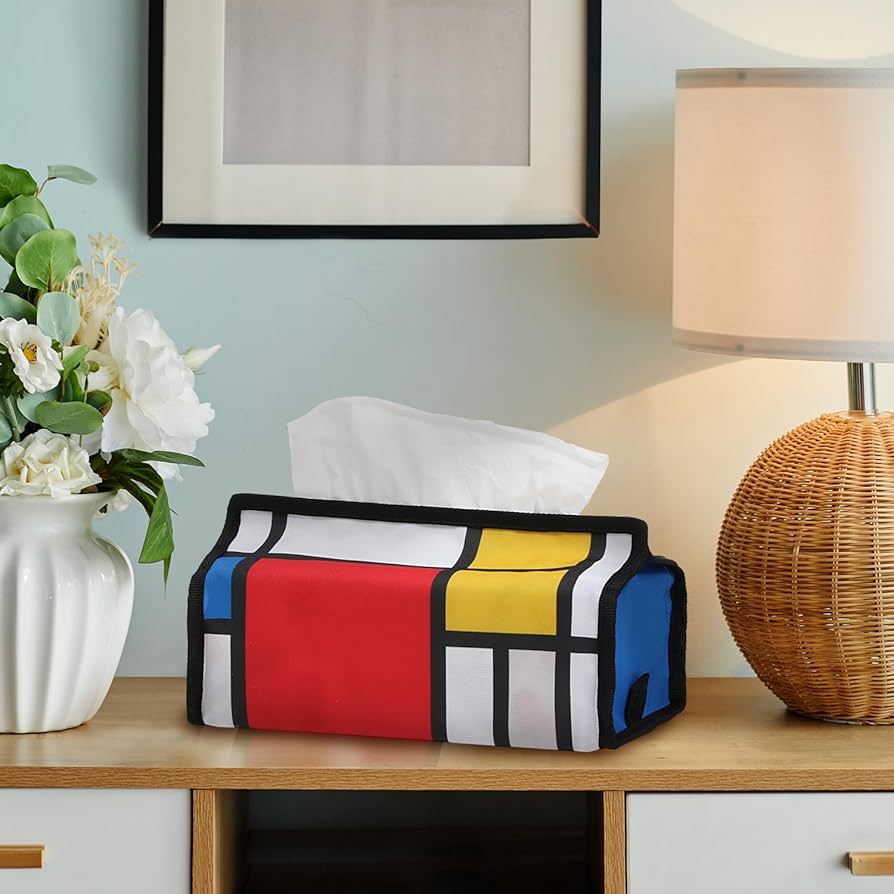 Amazon｜アストロ ティッシュケース モンドリアン風 コン